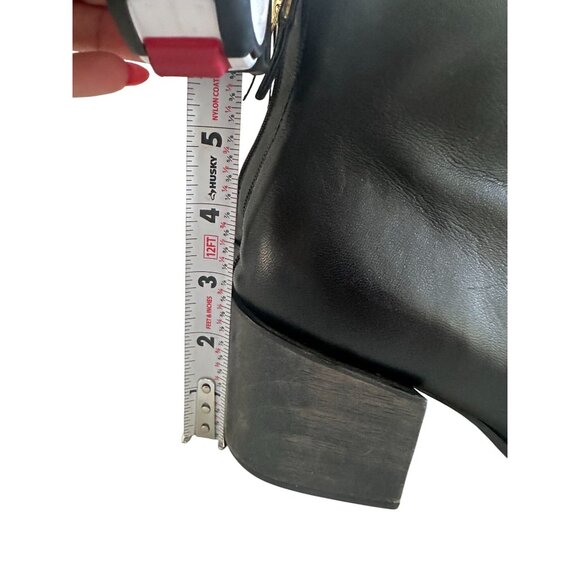 ALCACUZ Women's Black Leather RIding Style Boots Size 38 / US 8 - Picture 7 of 9